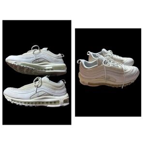 Nike women’s Sz 9.5 Air Max 97 Pure Platinum Cream withe Sneakers # 921733-100